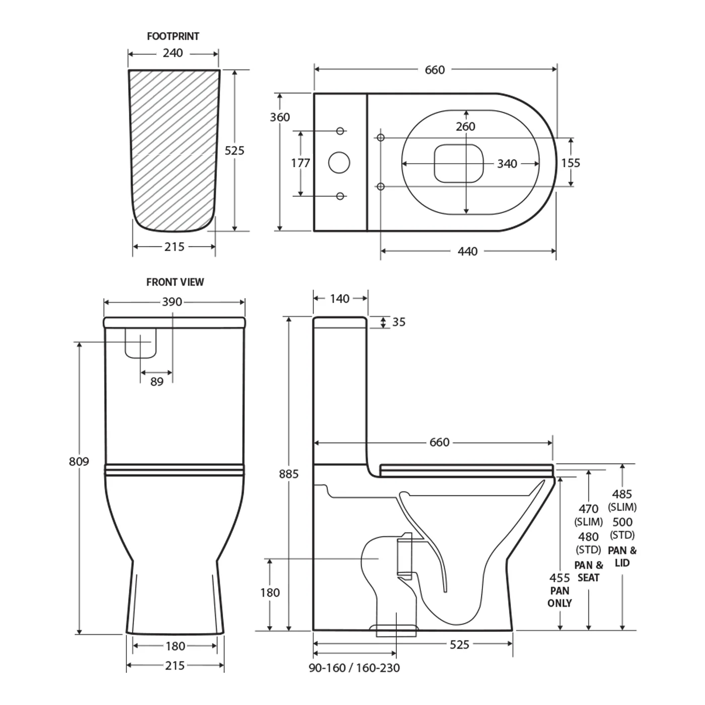 Tono Slim Rimless Tornado Flush Toilet - Image 5