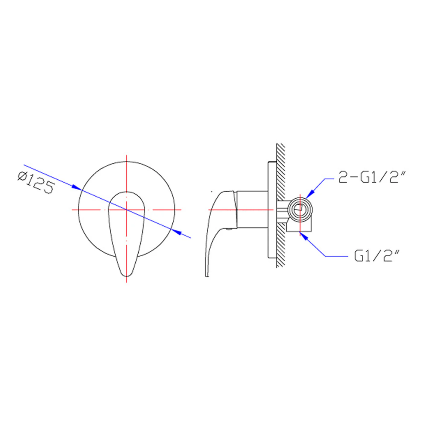Trade Bathroom Shower Wall Mixer - Image 2