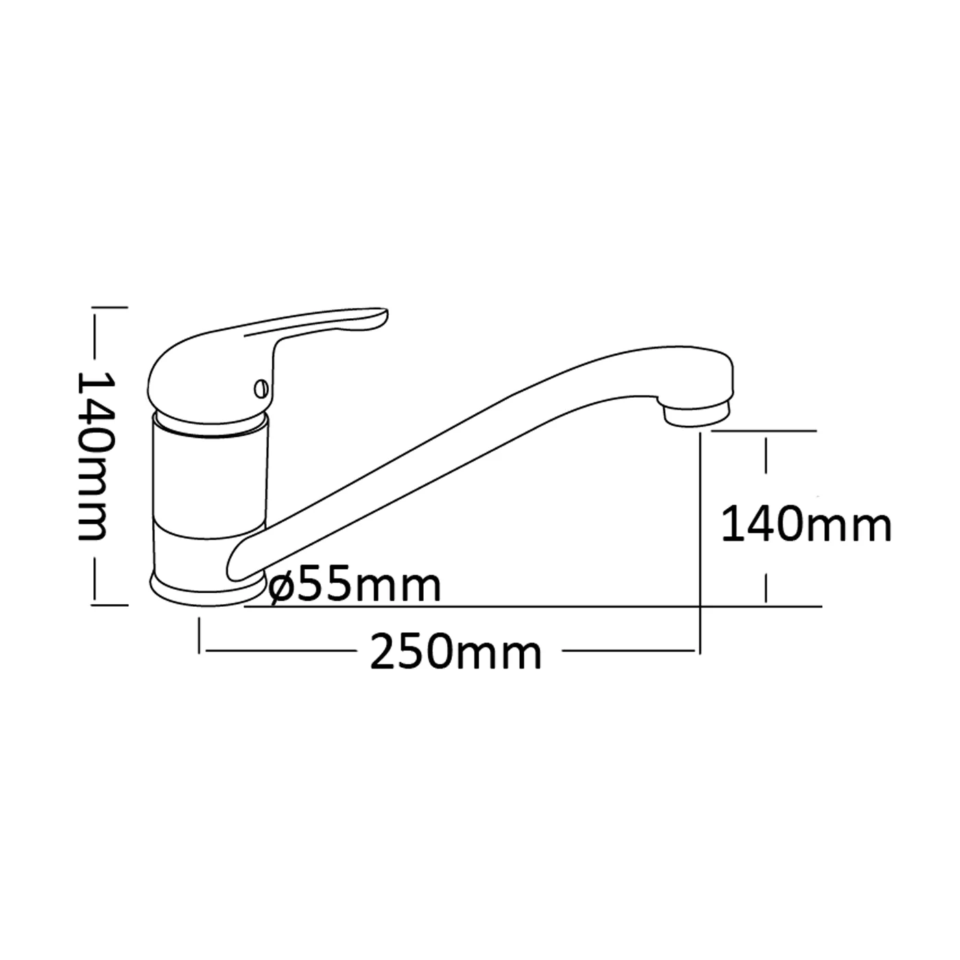 Trade Kitchen Laundry Swivel Sink Mixer Chrome - Image 2