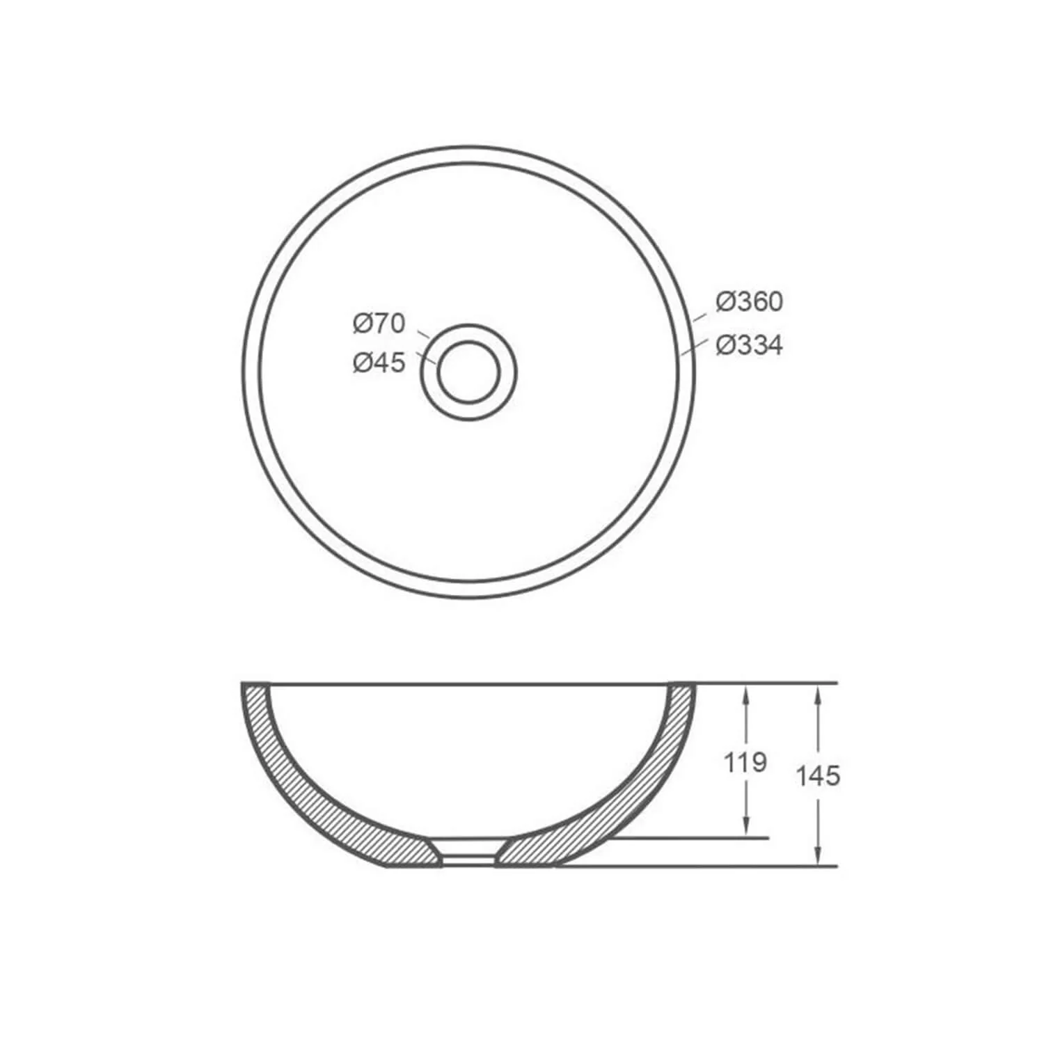 Trono Concrete Basin 360mm - Image 4