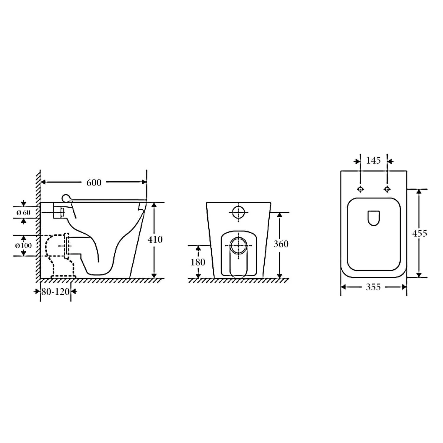 Turin In Wall Rimless Toilet Geberit Sigma 20 Package - Image 3