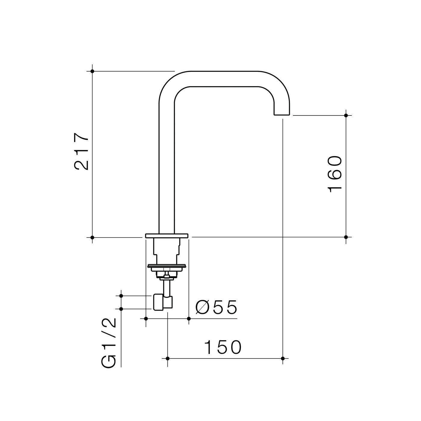 Urbane II Swivel Hob Basin Spout - Image 6