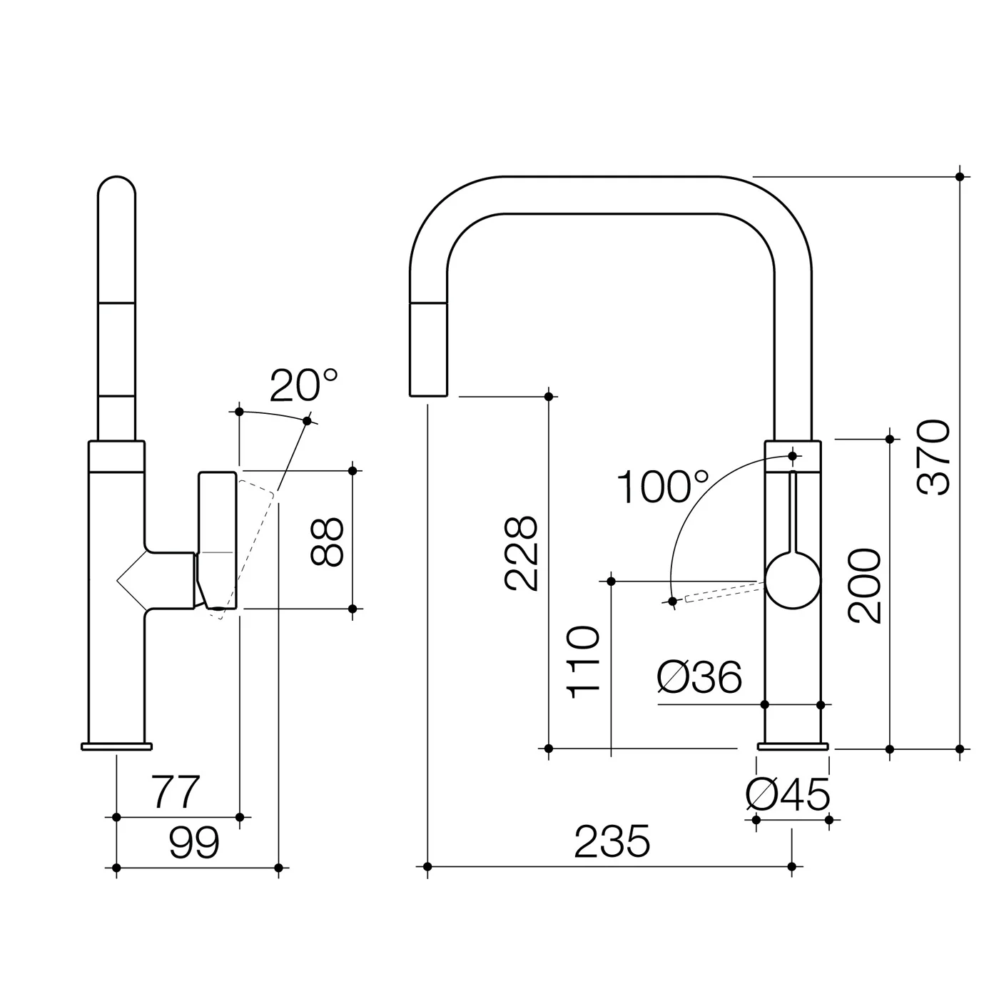Urbane II Pull Out Sink Mixer - Image 6