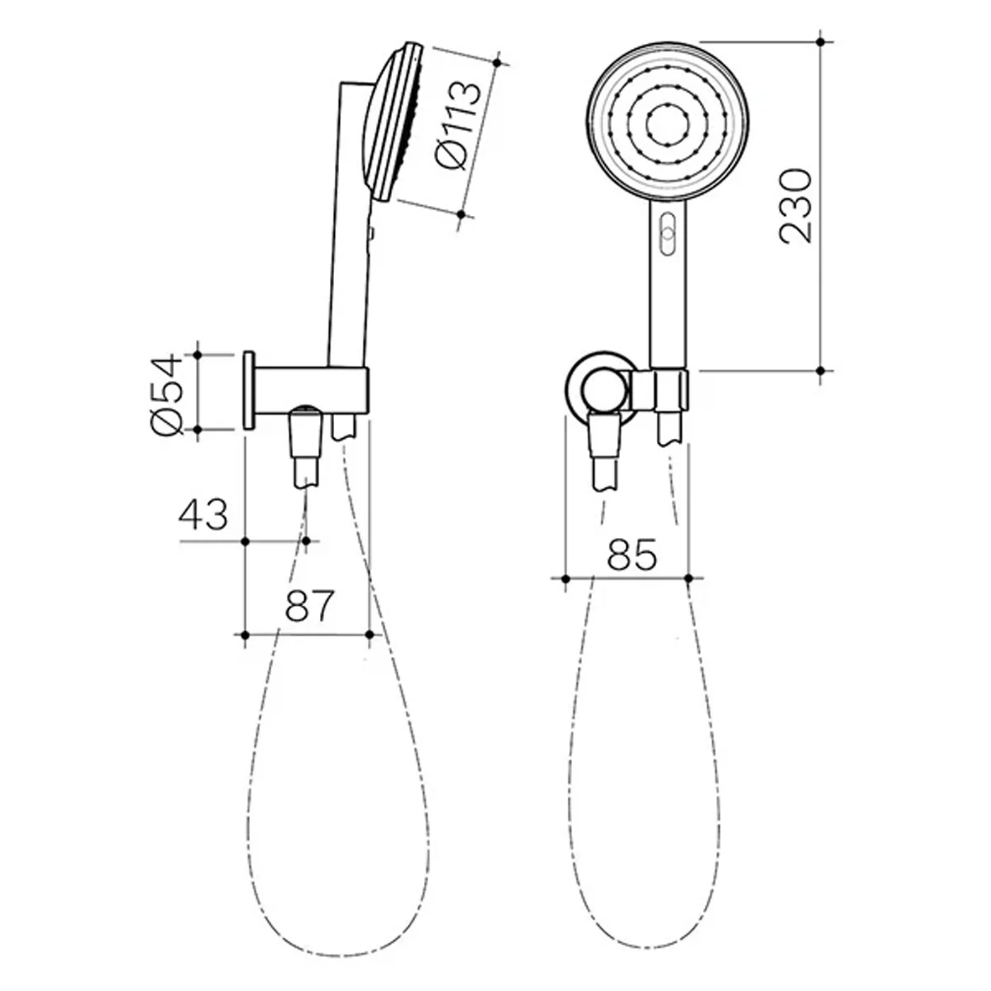 Urbane II Round Removable Hand Shower - Image 6