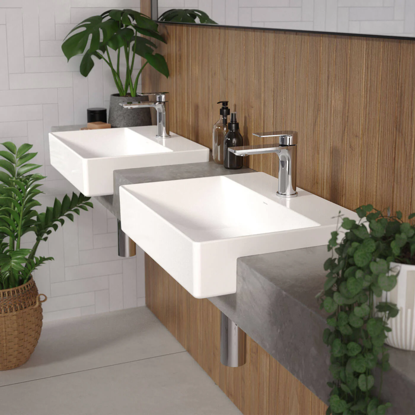 Urbane II Semi Recessed Basin 500x400mm - Image 2