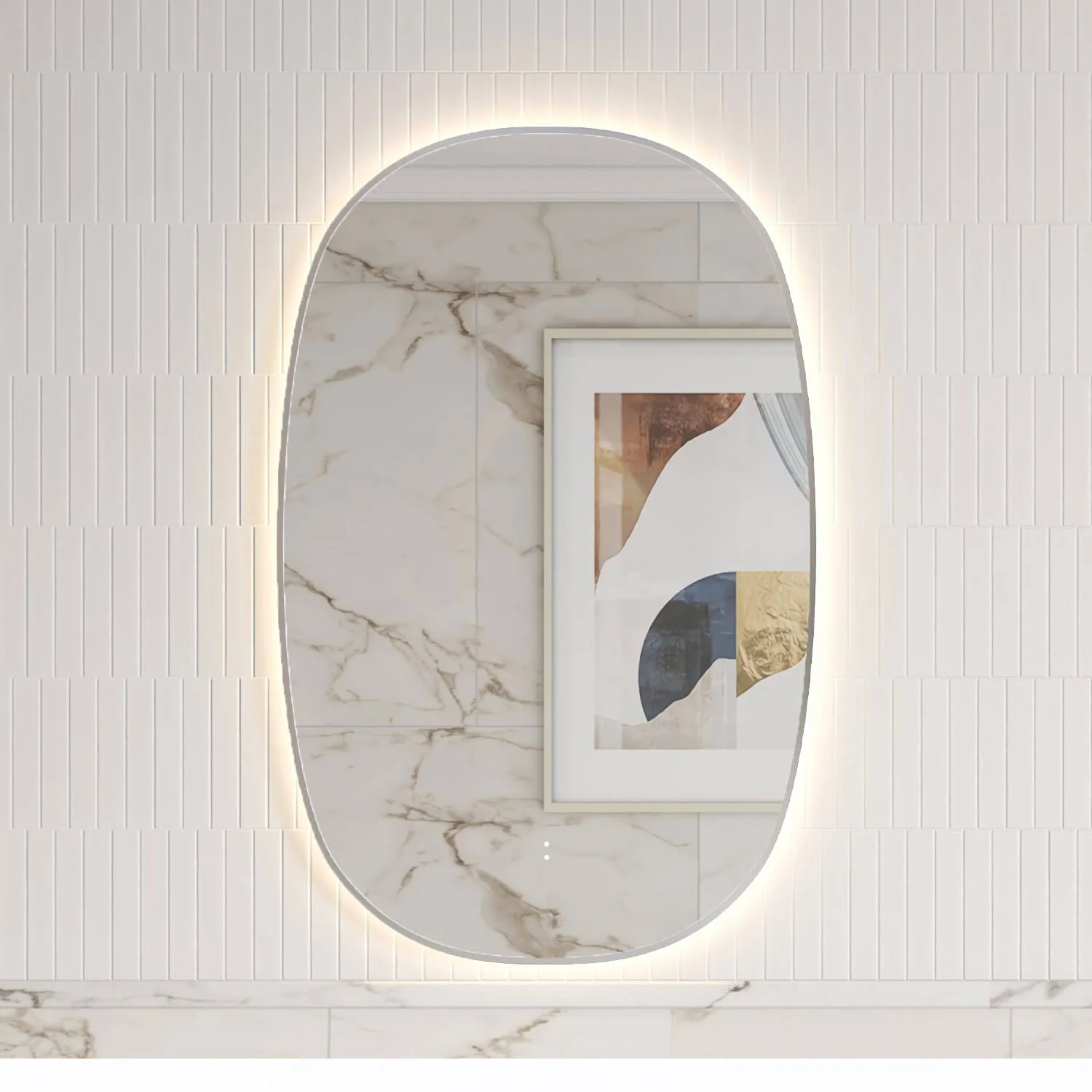 Valmont Oval LED Mirror 580x900mm - Image 2