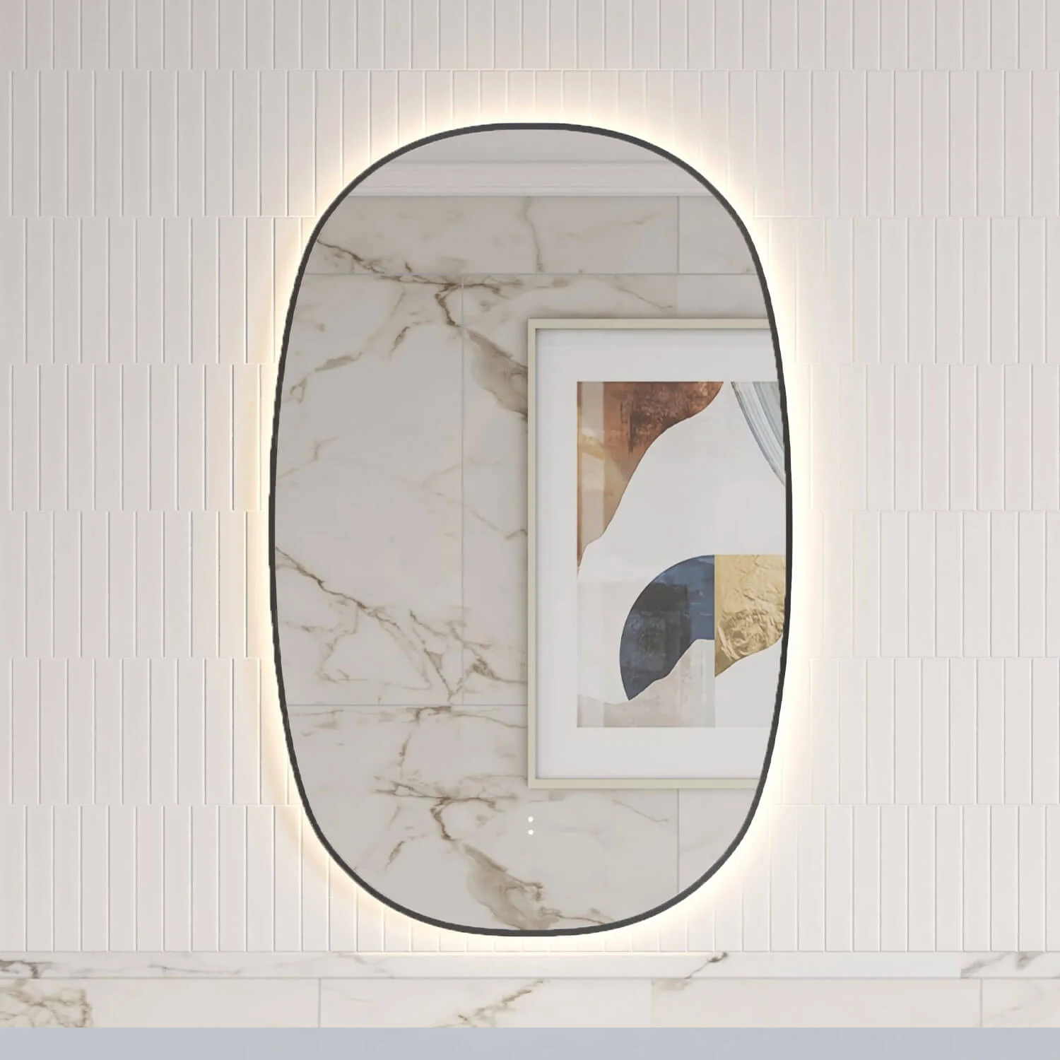 Valmont Oval LED Mirror 580x900mm - Image 4