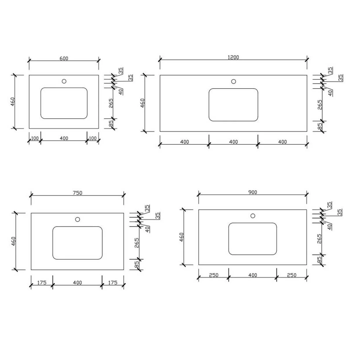 Vanity Stone Benchtop with Undermount Basin - Image 6