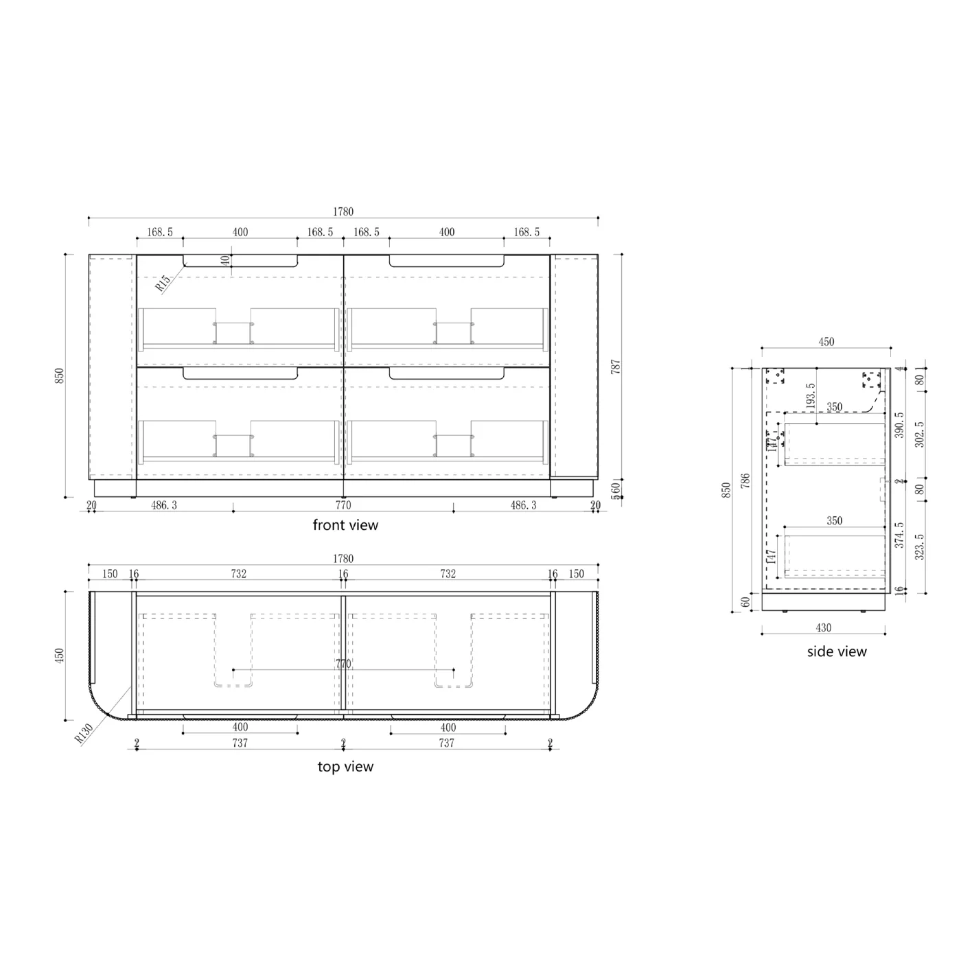 Varcelli Curved Fluted Floor Mounted Vanity - Image 11