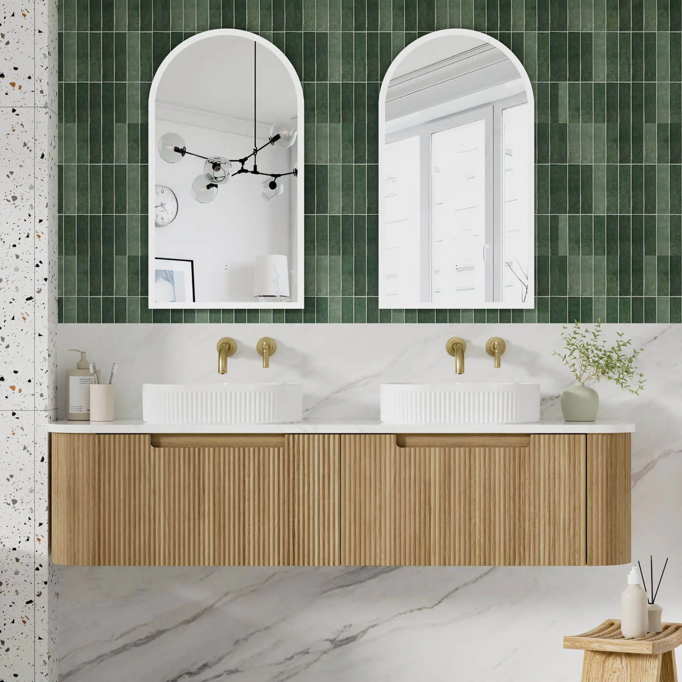 Varcelli Mono Curved Wall Hung Vanity - Image 5