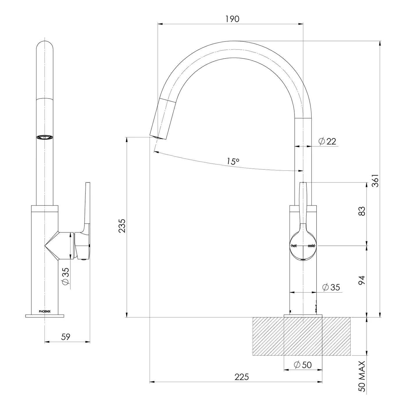 Vask Gooseneck Sink Mixer - Image 5
