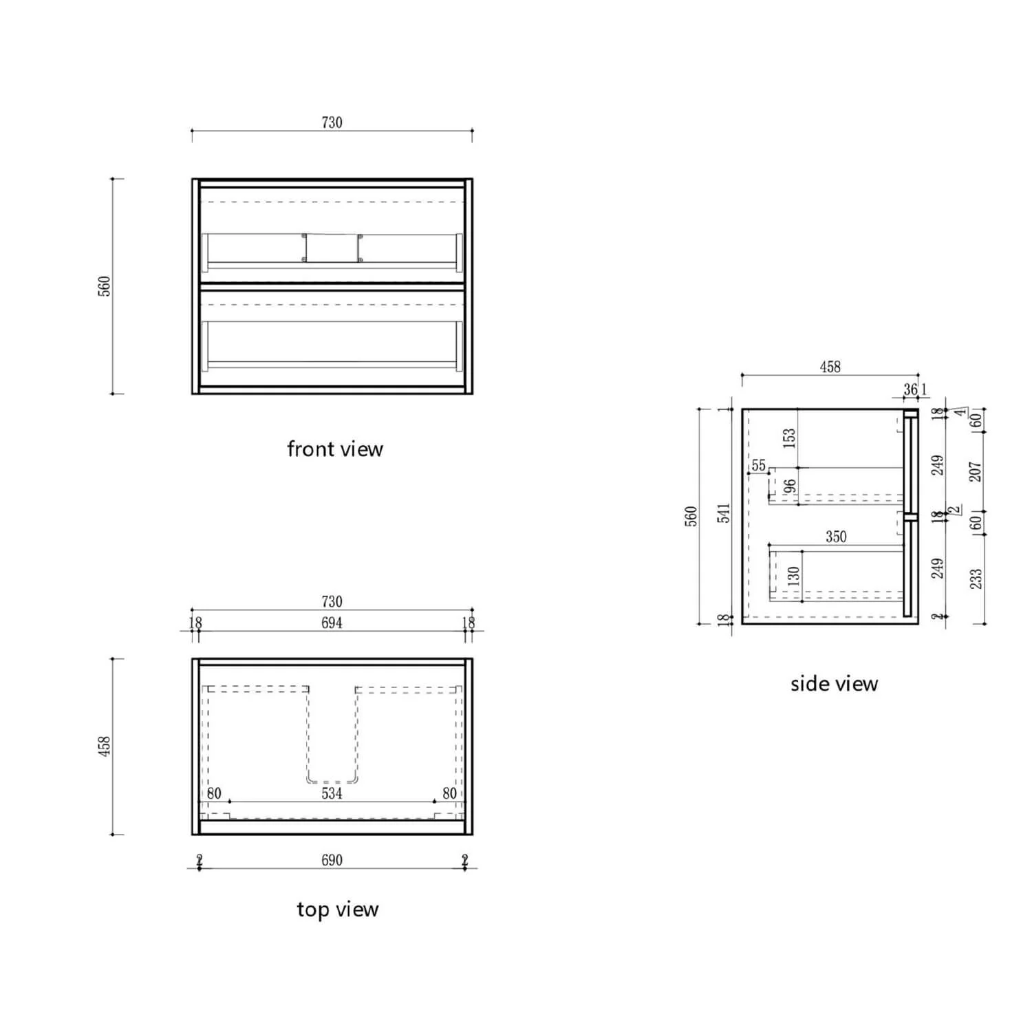 Venetta Fluted Wall Hung Vanity - Image 10