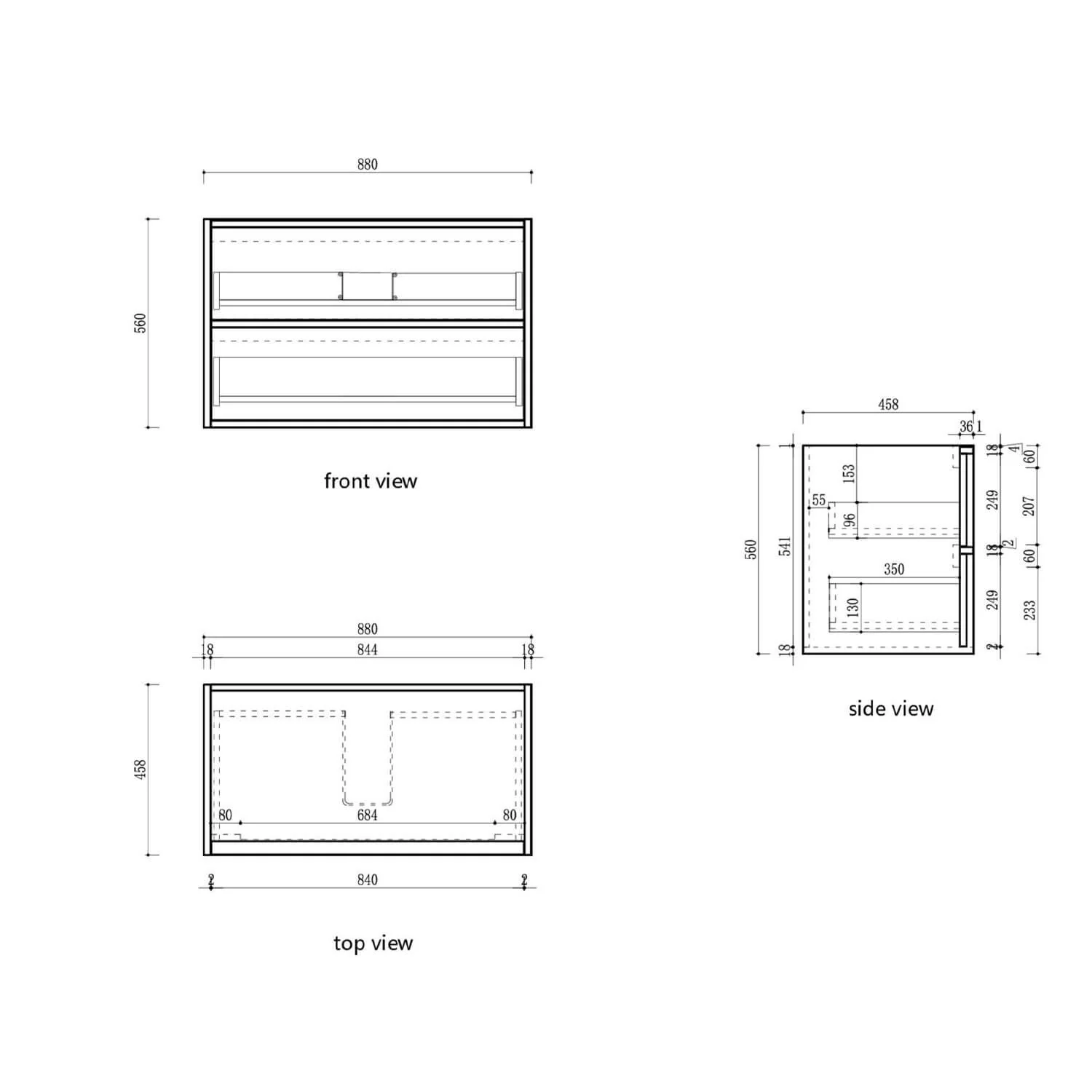 Venetta Fluted Wall Hung Vanity - Image 11