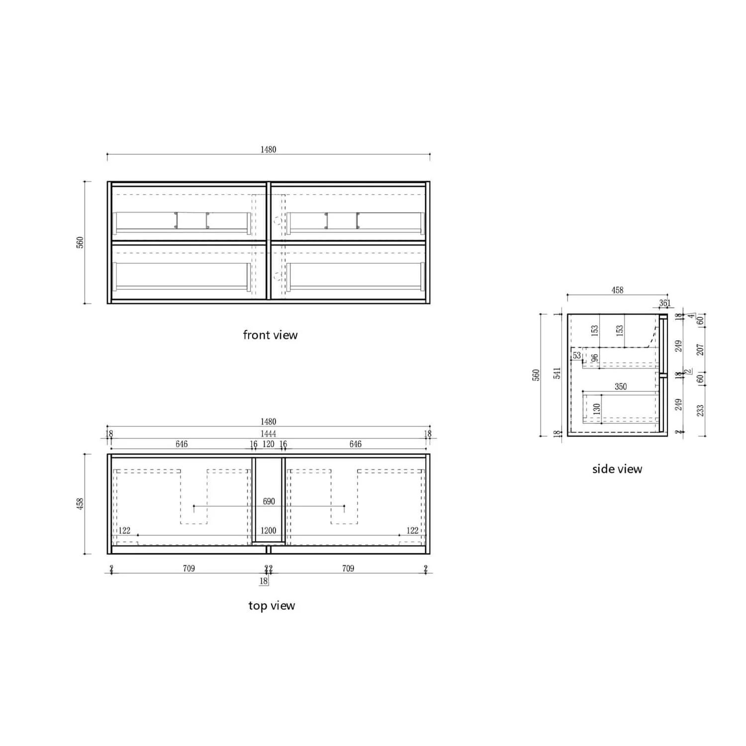 Venetta Fluted Wall Hung Vanity - Image 13