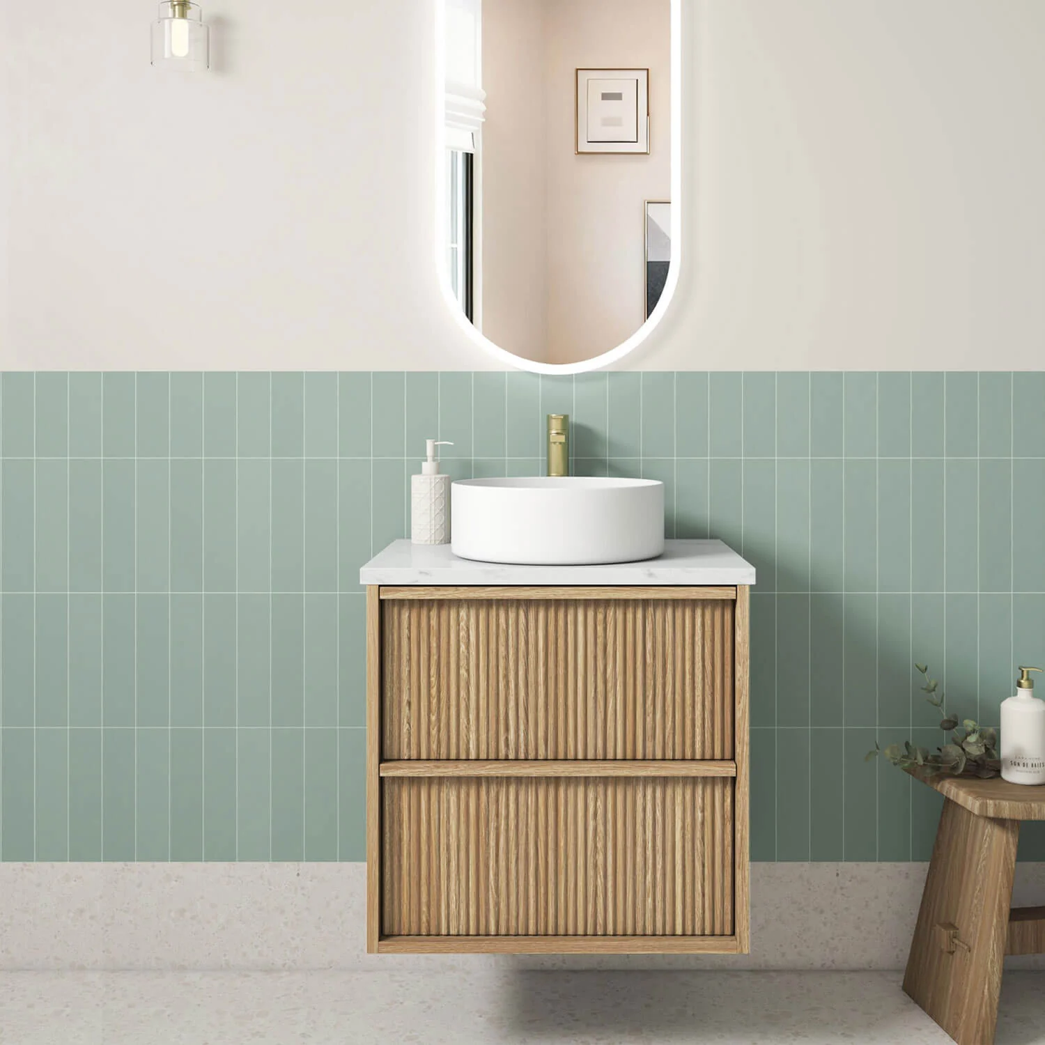 Venetta Fluted Wall Hung Vanity - Image 2