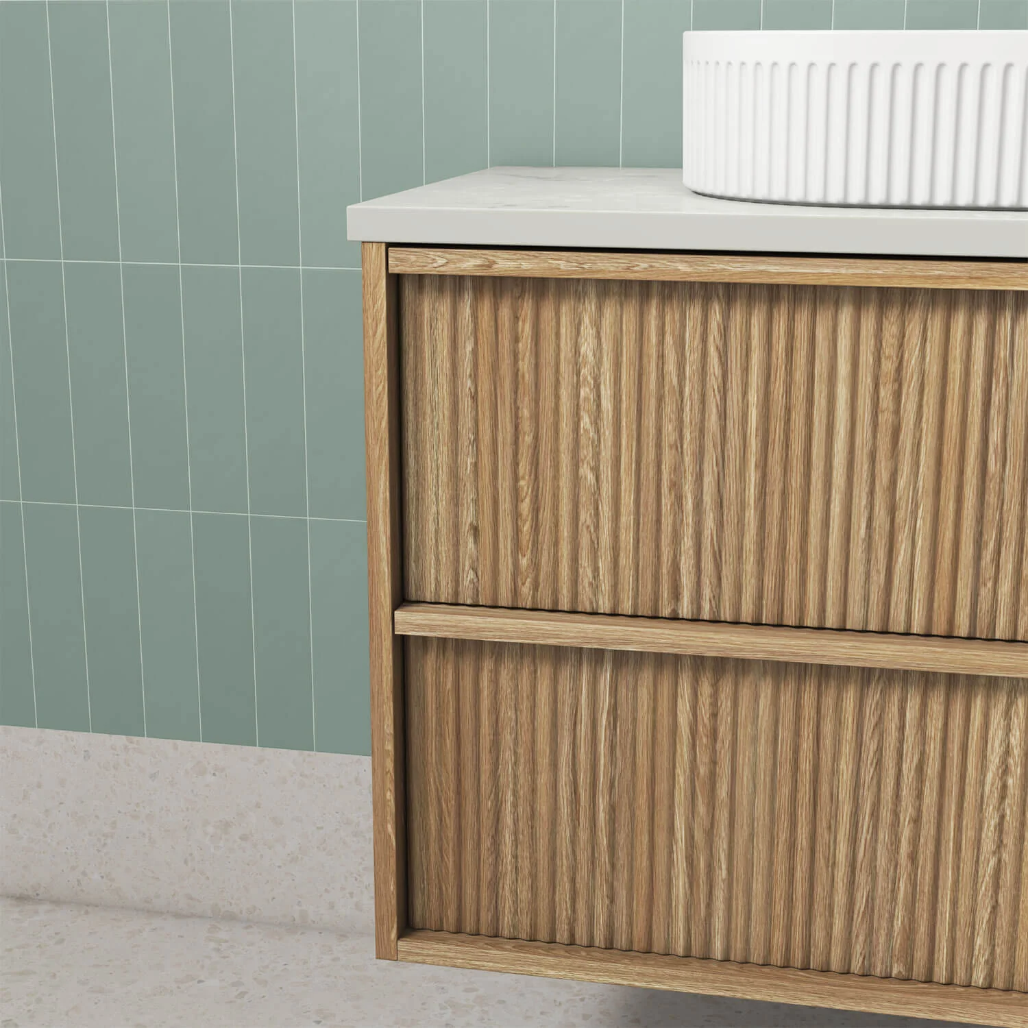 Venetta Fluted Wall Hung Vanity - Image 7
