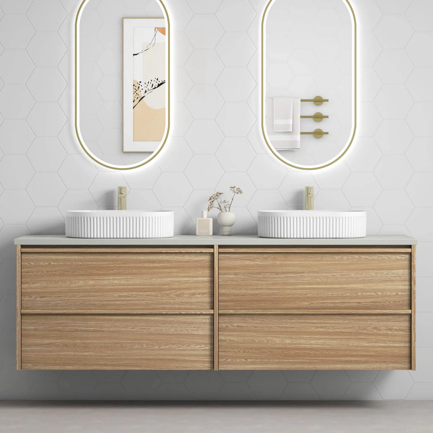 Venetta Framed Wall Hung Vanity - Image 6