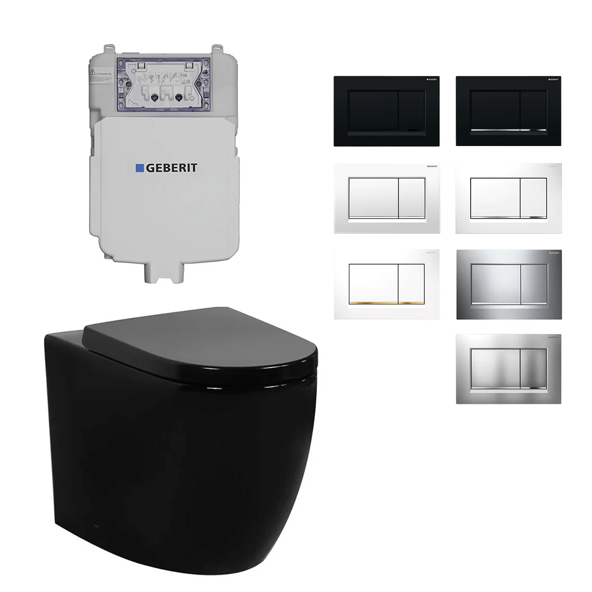 Venus Egg-Shape Cyclone Flush In Wall Toilet Geberit Sigma 30 Package - Image 2