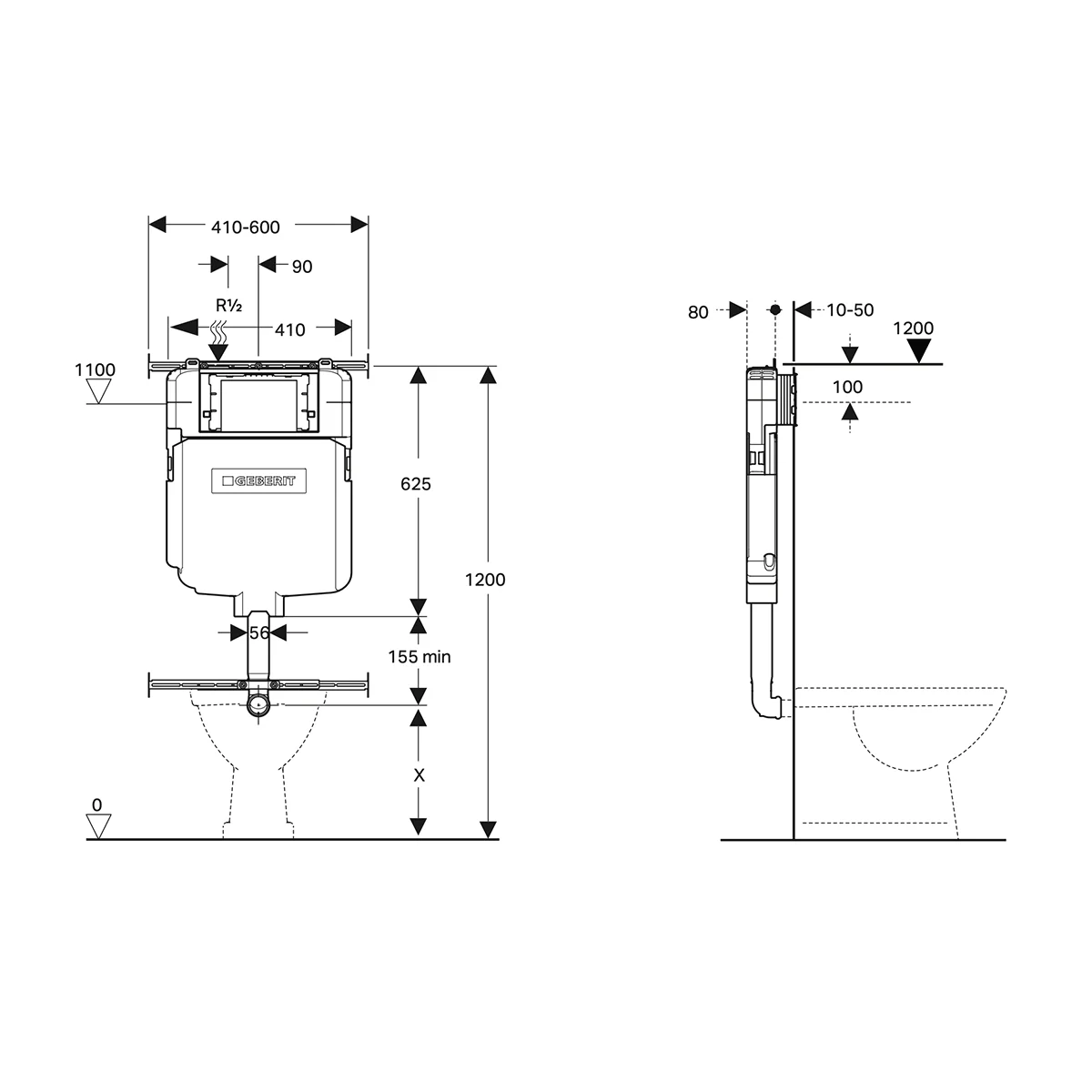 Venus Egg-Shape Cyclone Flush In Wall Toilet Geberit Sigma 30 Package - Image 6