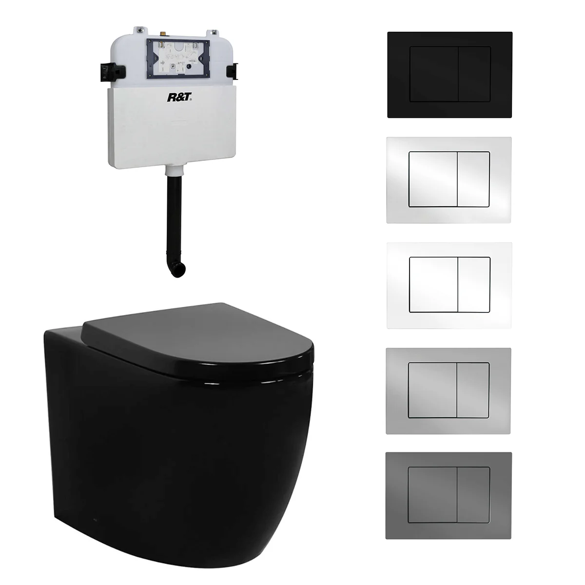 Venus Egg-Shape Cyclone Flush In Wall Toilet R&T Cistern Package - Image 4