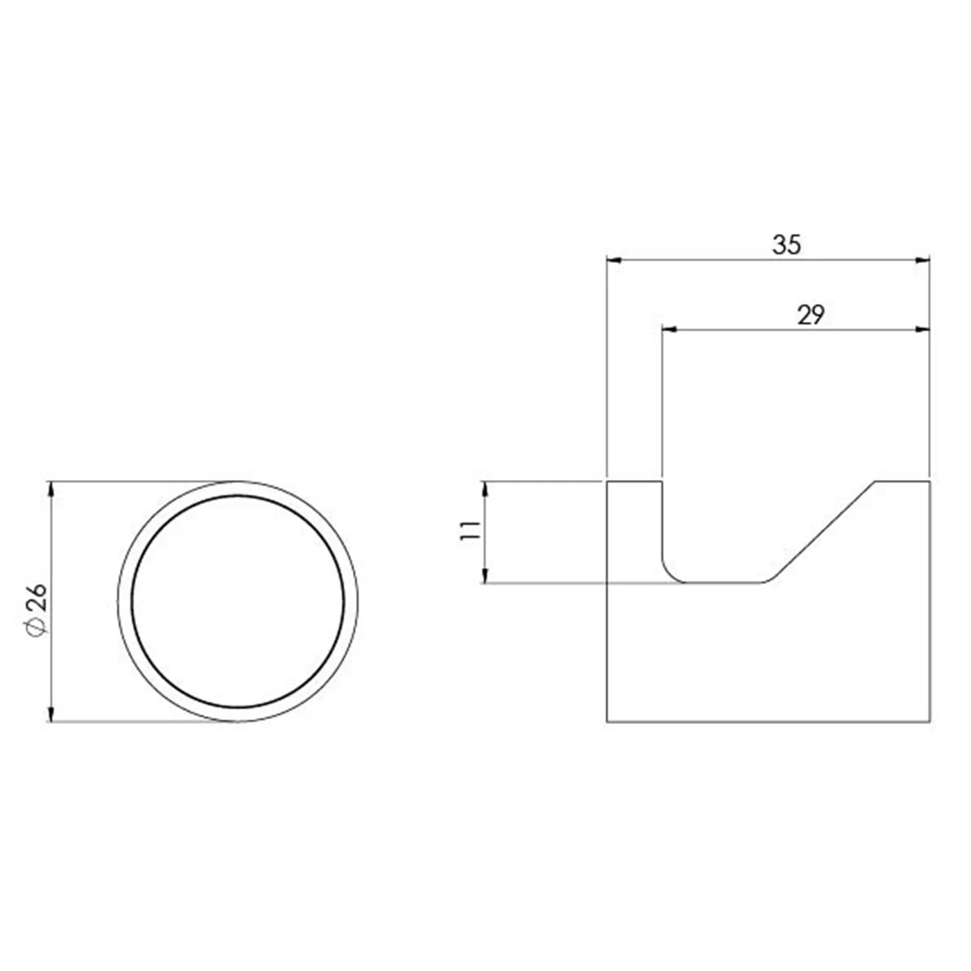 Vivid Slimline Robe Hook - Image 6