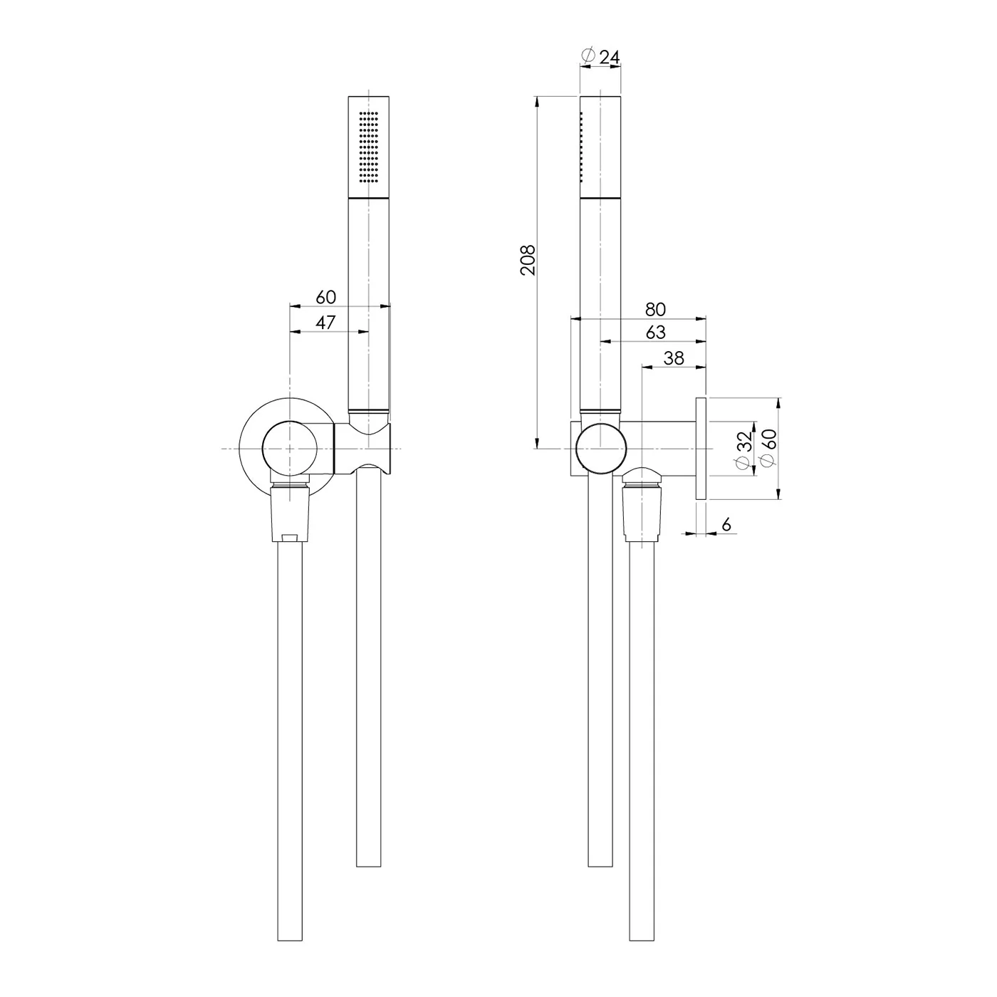Vivid Slimline Slim Shower Handset - Image 7