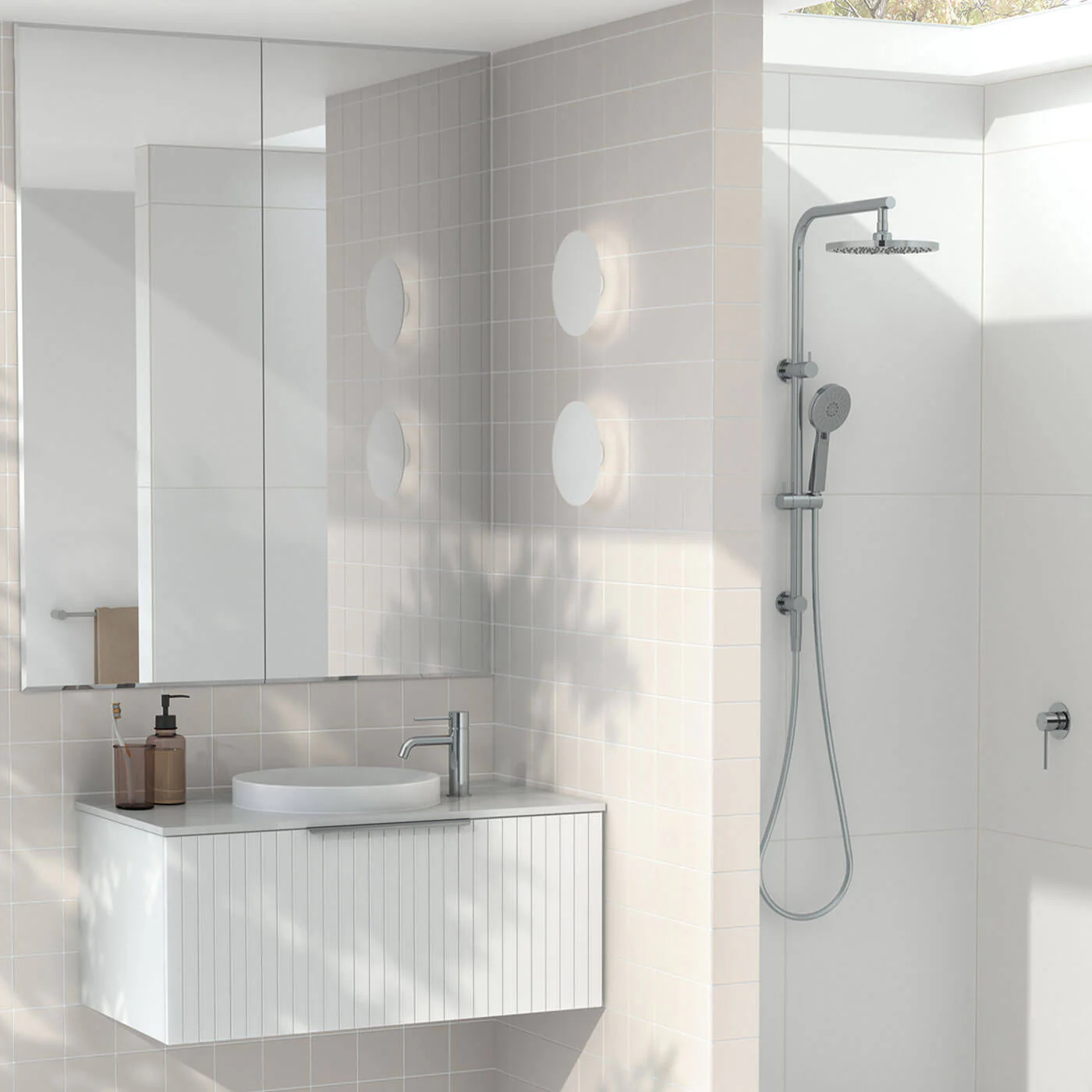 Vivid Slimline Twin Shower Rail - Image 5