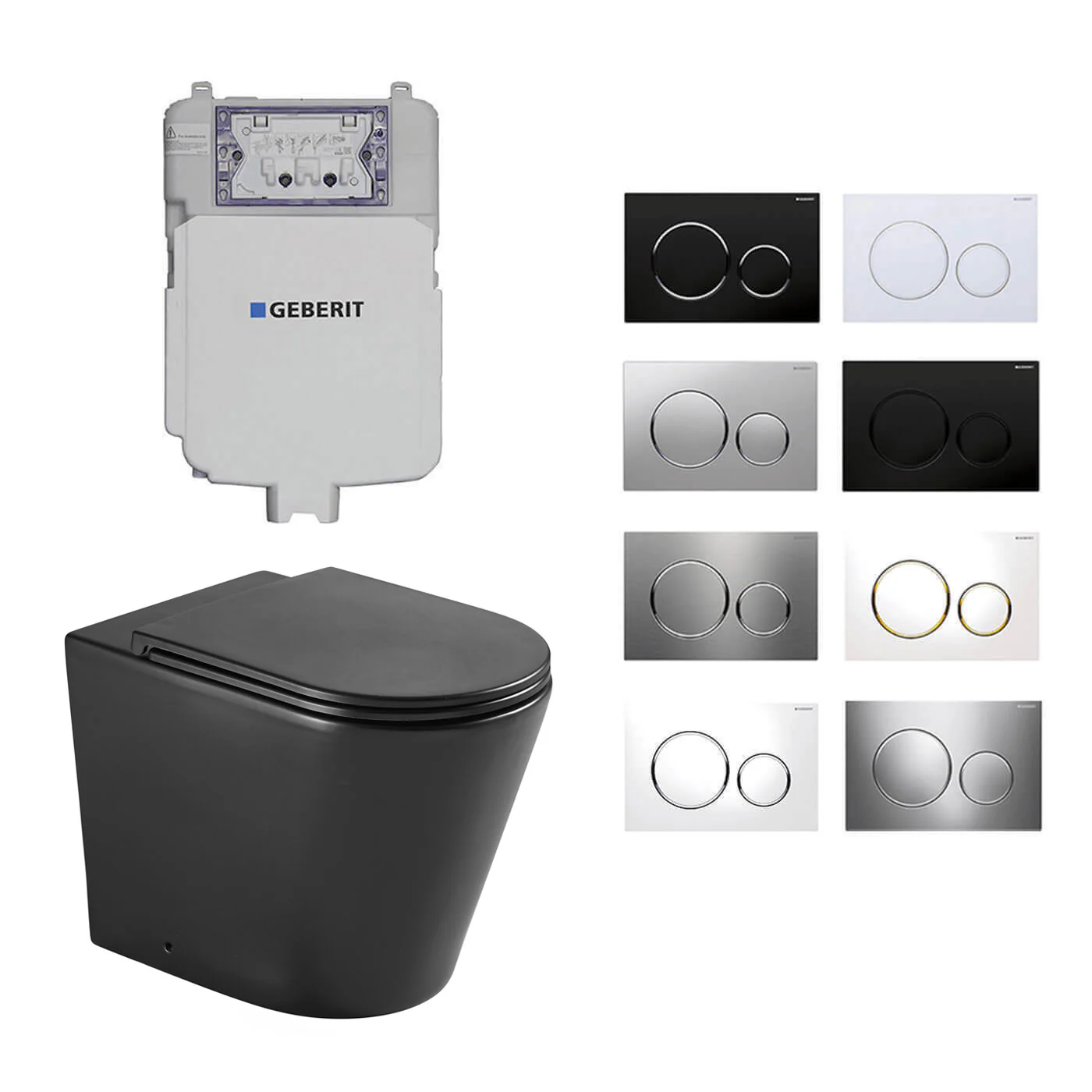 Zurich In Wall Rimless Tornado Toilet Geberit Sigma 20 Package - Image 2