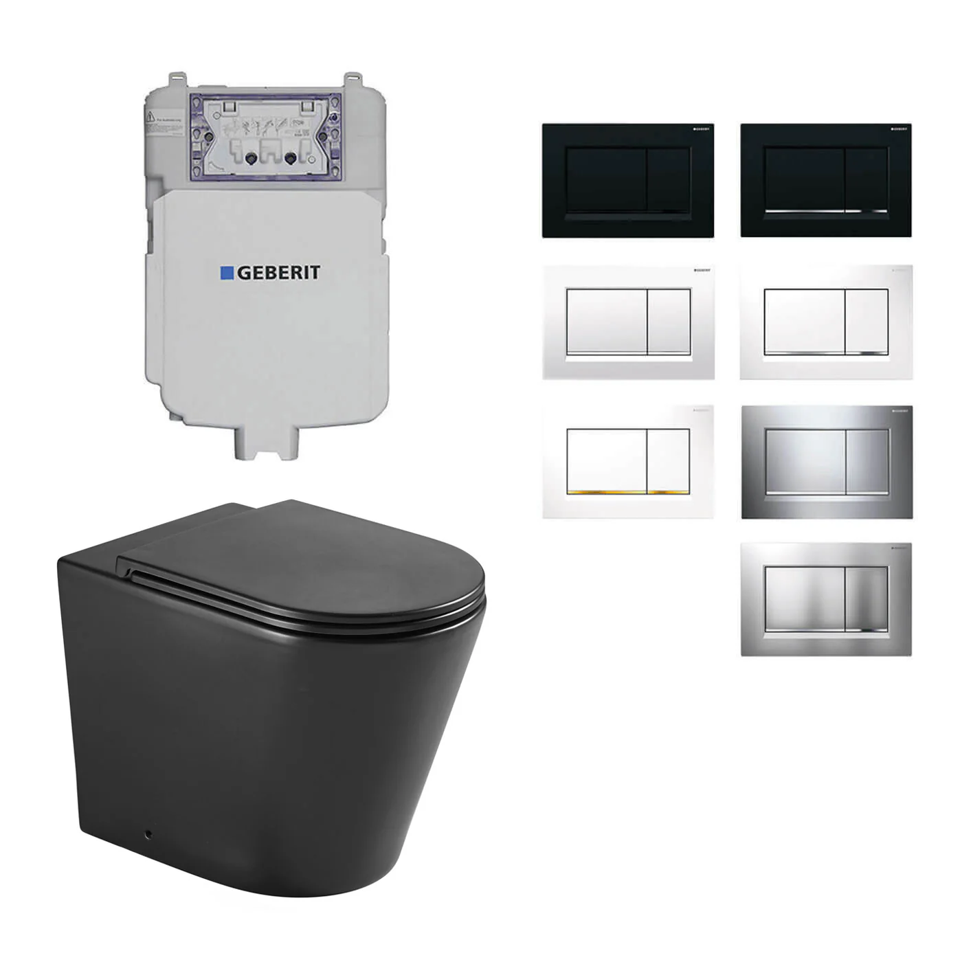 Zurich In Wall Rimless Tornado Toilet Geberit Sigma 30 Package - Image 2